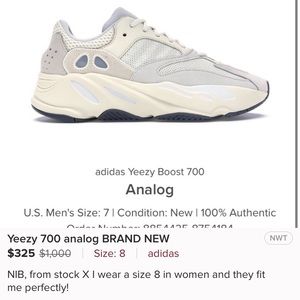 NIB Yeezy 700 women’s size 8